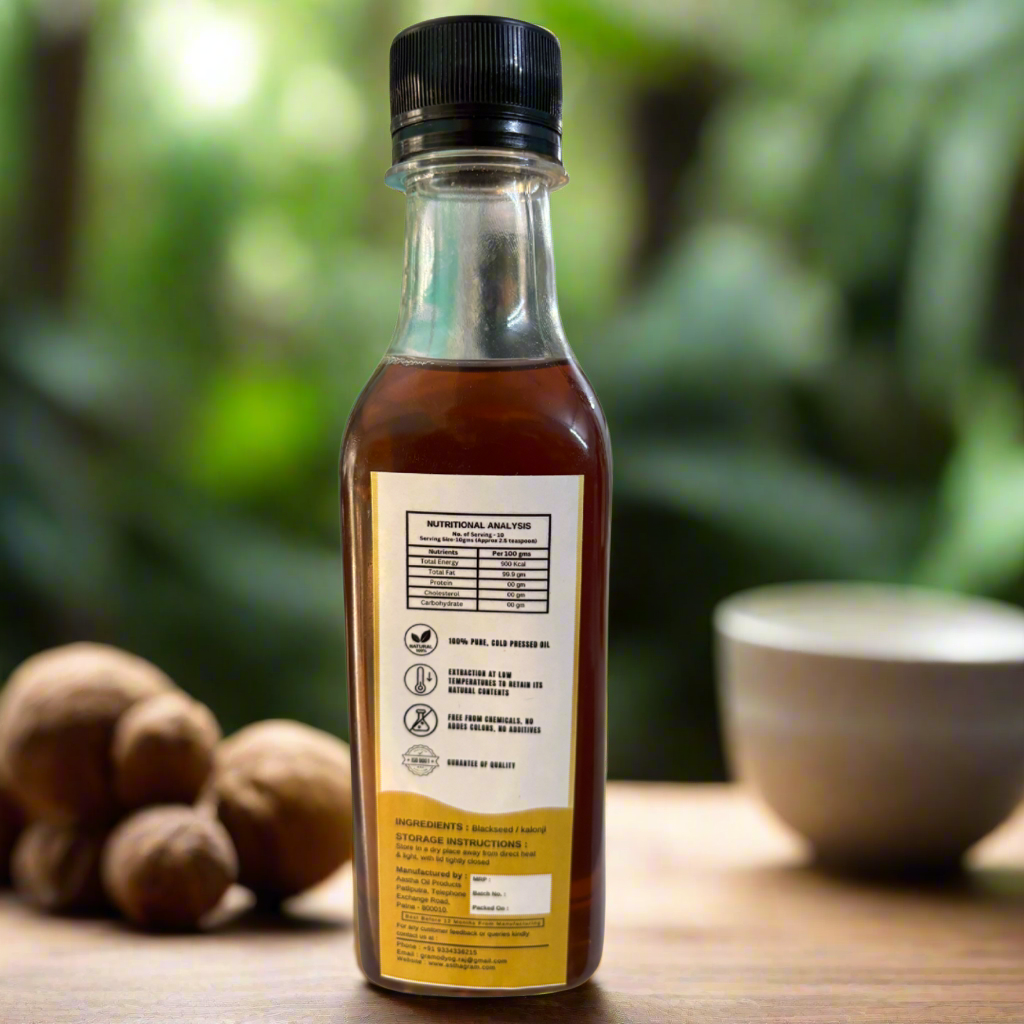 Wood Cold Pressed Black Seed Oil / Kalonji Oil